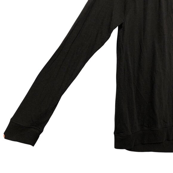 PINK Victoria's Secret Solid Black Scoop Neck Long Sleeve Top Small - Picture 5 of 5